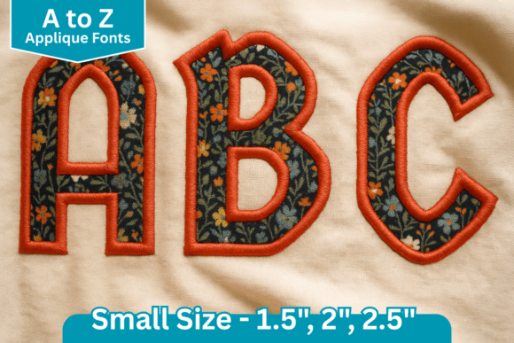 Metro Block Applique Embroidery Font