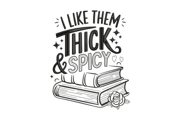 Spicy Book Embroidery Design